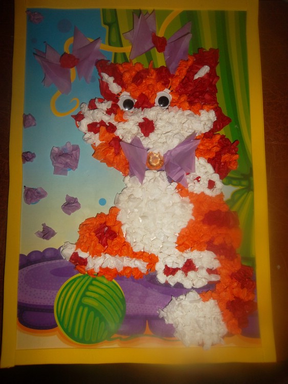 Картина в технике рамплинг Картина в технике рамплинг