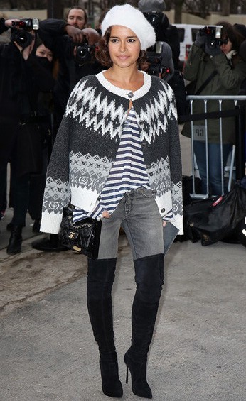 Как носить сапоги выше колена Как носить сапоги выше колена