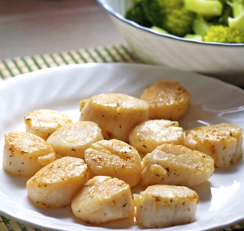 Приготовленные морские гребешки Приготовленные морские гребешки