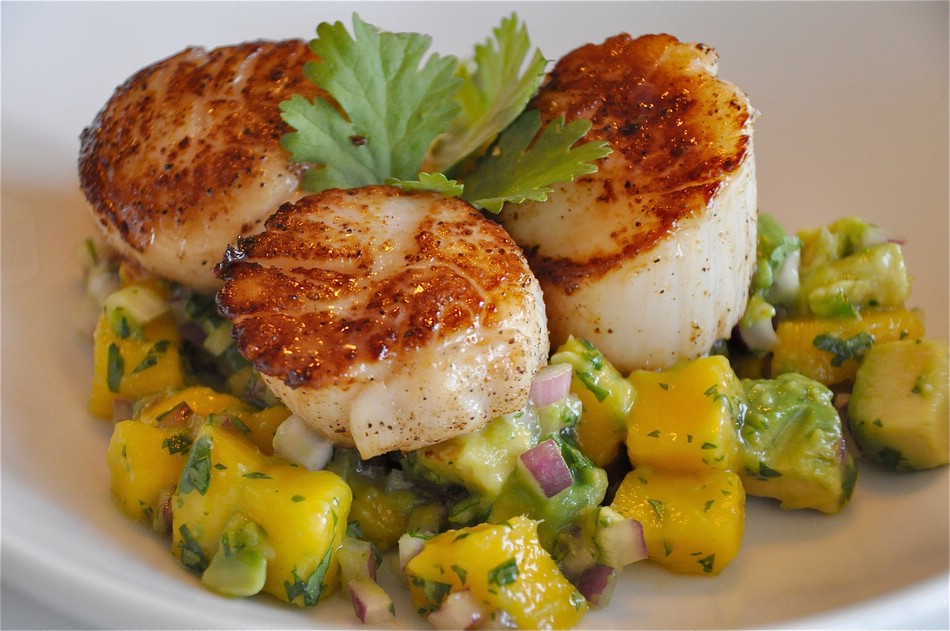 Приготовленные морские гребешки Приготовленные морские гребешки