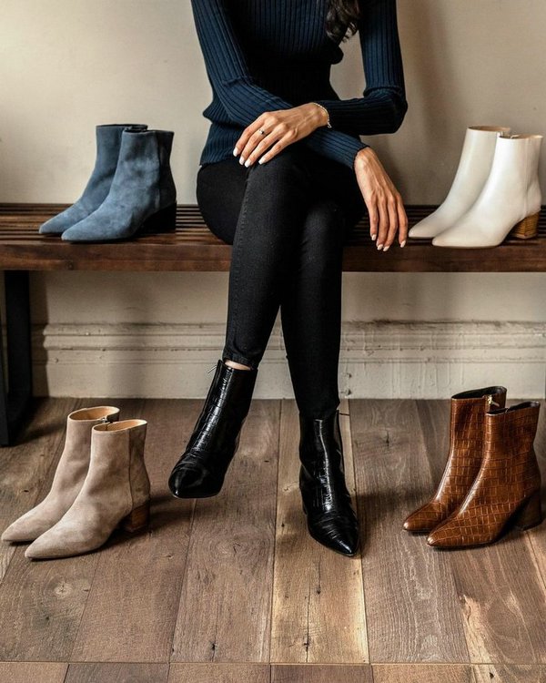 Как носить ботильоны