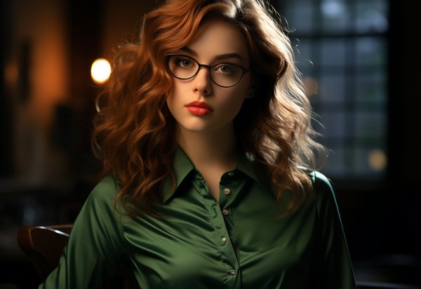 Изумрудно-зеленая блузка